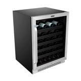 Whynter 24'' width 46 Bottle Single Zone Built-In Wine Refrigerator with Lock