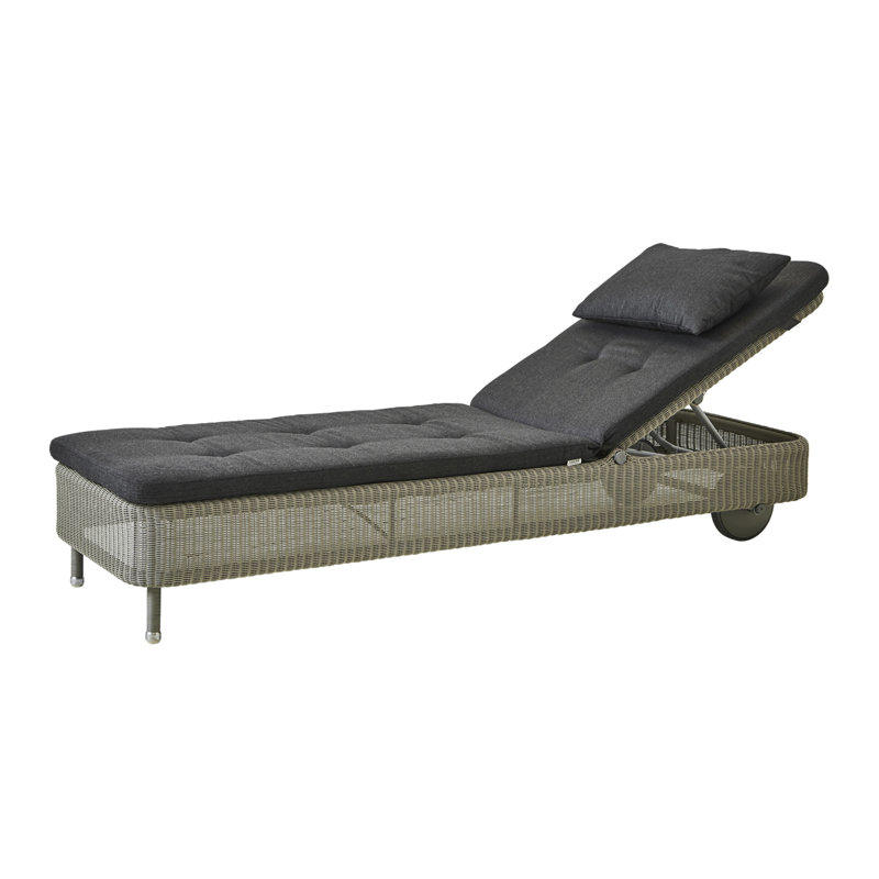 Presley 79.6" Long Single Chaise, Gray, Taupe