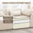 31.5" Wide Soft Chenille Upholstery Compression Armless Chair With Pillow and Ottoman, No Assembly Required-1517304328