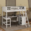 Lit mezzanine simple avec tablettes et bureau-1495502023