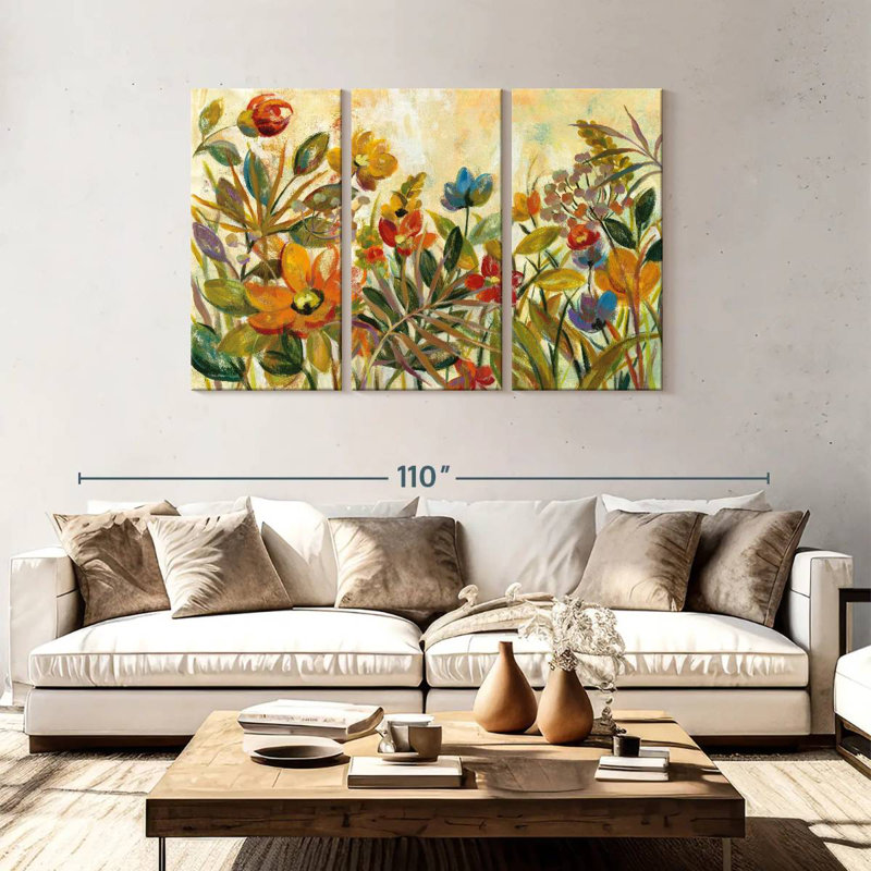 Harnek Rain Forest Floral, 48" H x 74" W