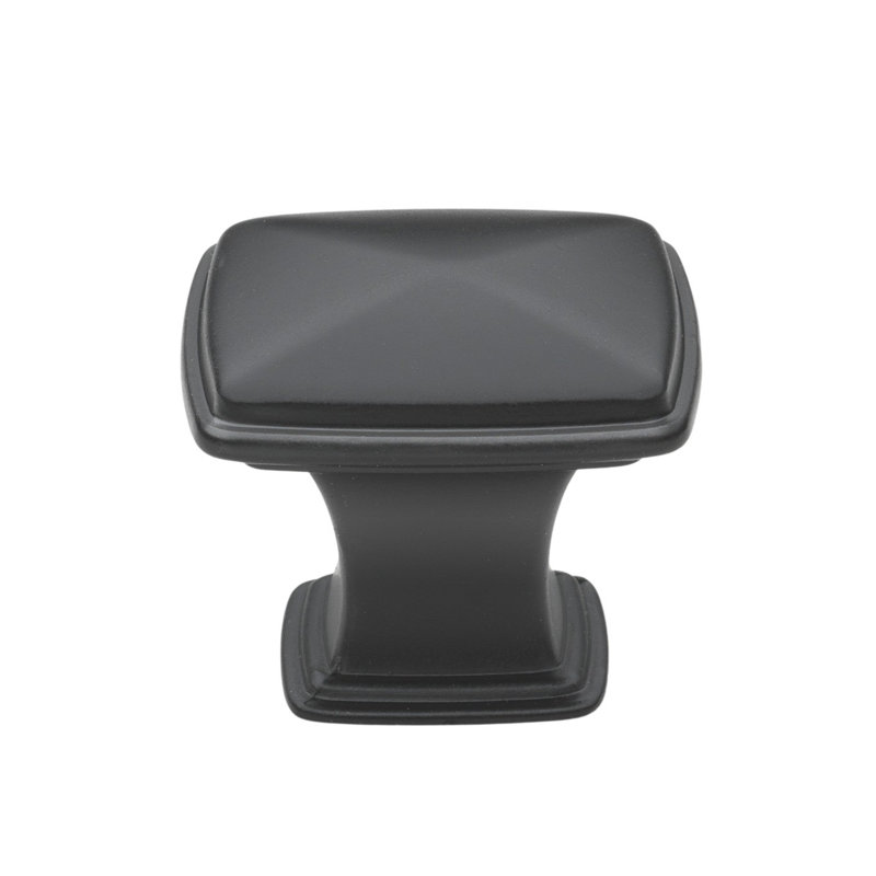 Deco 1 1/4" Length Square Knob Multipack, Matte Black