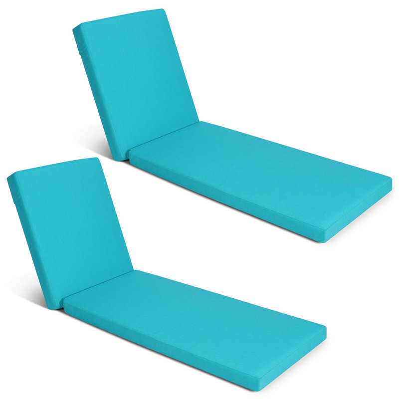  Special Size Covers Only, 2Pcs Outdoor Olefin Chaise Lounge Cushion Cover, Teal