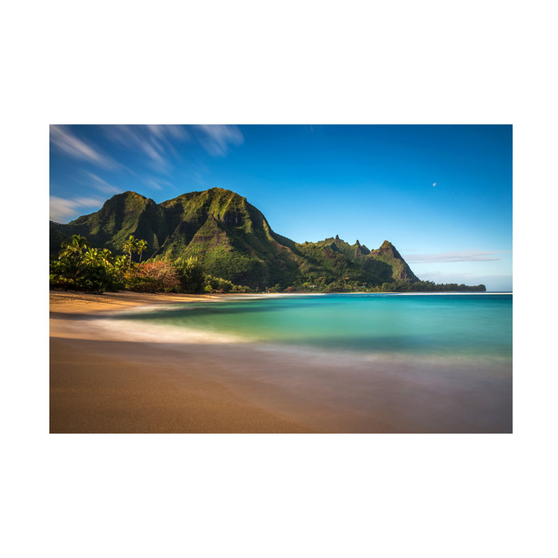 «Tunnels Beach Kauai» par Pierre Leclerc, art sur toile, H 22 po x l 32 po x P 2 po