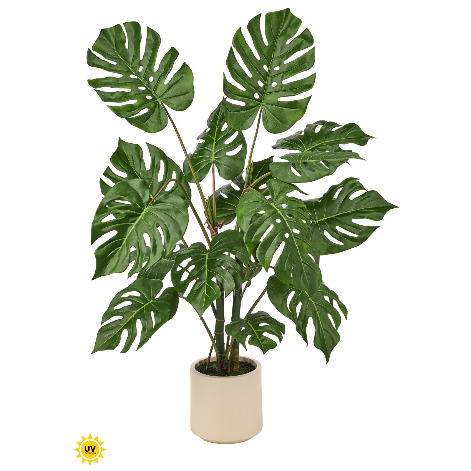 3' UV Potted Monstera Plant, 48 in x 27 in