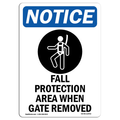 Fall Protection Area Sign