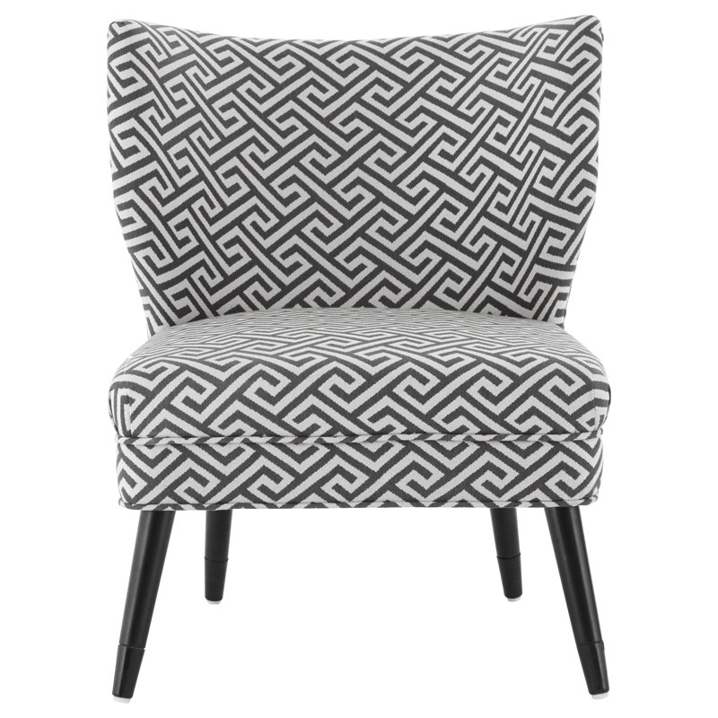 Posen Upholstered Slipper Chair, Black