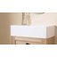 Meuble-lavabo 18,5 po avec lavabo réversible en résine et porte réversible, meuble-lavabo avec pied en bois massif et tablettes réglables