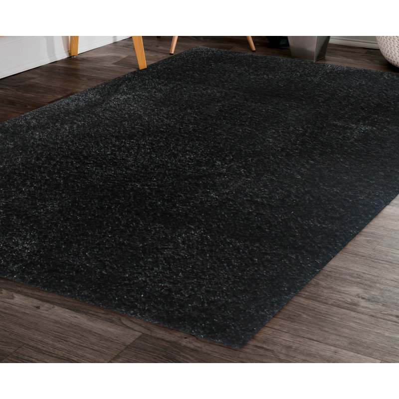 Tapis noir Feather Talisha, Rectangle 5 pi 3 po x 7 pi 2 po