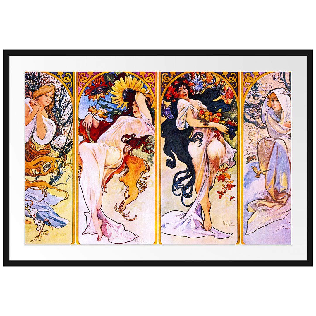 Vier Jahreszeiten von Alfons Mucha