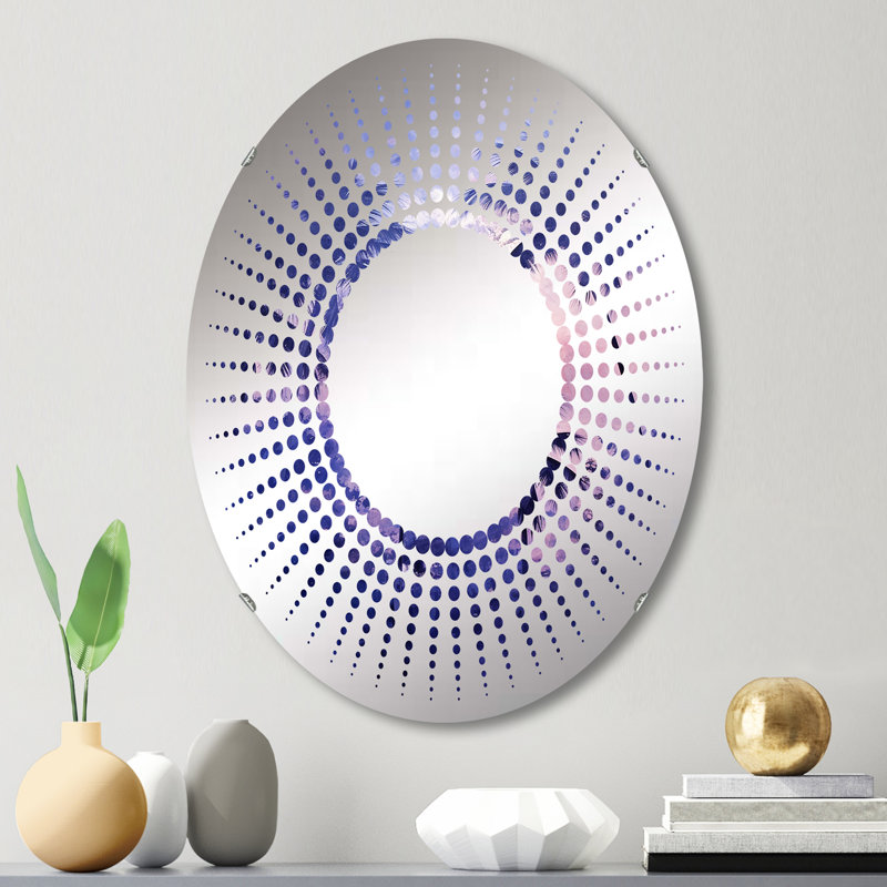 Indigo Indigo Mystical Plam Tree Magic Impressions I - Miroir décoratif Starburst | Ovale, 29,5 po x 19,6 po