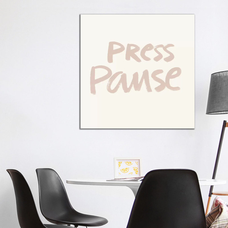 Press Pause I by Nadia Hassan - Wrapped Canvas Print, 93.98 cm H x 93.98 cm W x 3.175 cm D