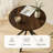 31.5 Inch Round Dining Table And Chairs For 2, Space Saving Modern Casual Coffee Table Set For Apartment Kitchen Dining Room Walnut Table & 2 Brown Chairs-125998164-125998165