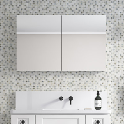Pharmacie pour salle de bain à cadre sans cadre l 48 po x H 30 po