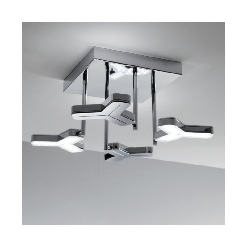 Dayton LED Semi Flush Mount, Polished chrome
