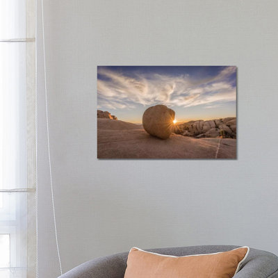 Usa, California, Joshua Tree National Park. Rocky Landscape At Sunset. by Jaynes Gallery - Wrapped Canvas Print