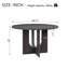 Table de salle à manger moderne pour 4 personnes, table de salle à manger ronde pour cuisine, salle à manger, salon-921574114