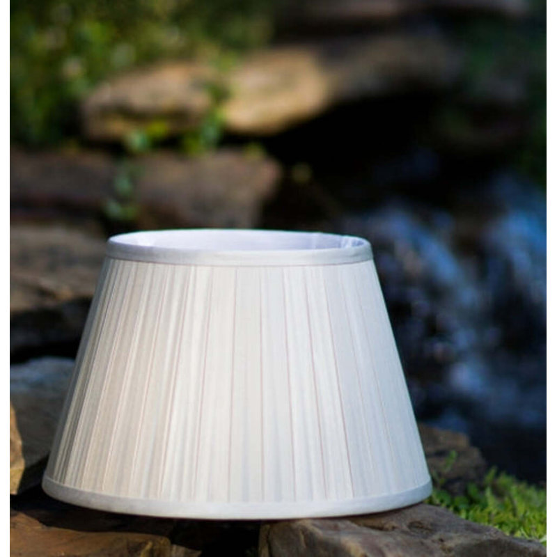 Box Silk Empire Lamp Shade (Spider), 12" H x 18" W x 18" D, Off White