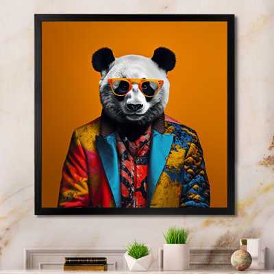 Fashion Panda In suit I - Panda Animal, art mural