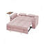 Causeuse en chenille avec accoudoir de rangement, port USB et table d'appoint-1574596802