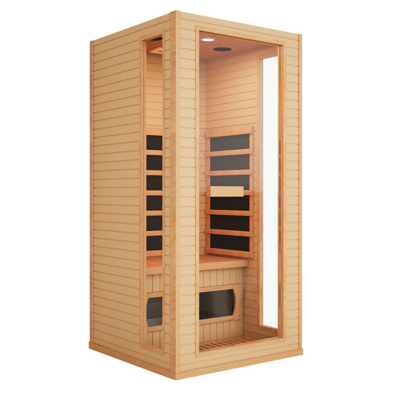 1 Person Indoor Infrared Sauna, Low Emf Home Spa Sauna