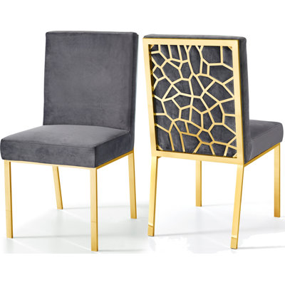 Sansa 20'' H Velvet Upholstered Side Chair