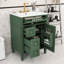 Élégant meuble-lavabo autoportant avec rangement spacieux, lavabo en céramique et fermeture en douceur-130148078