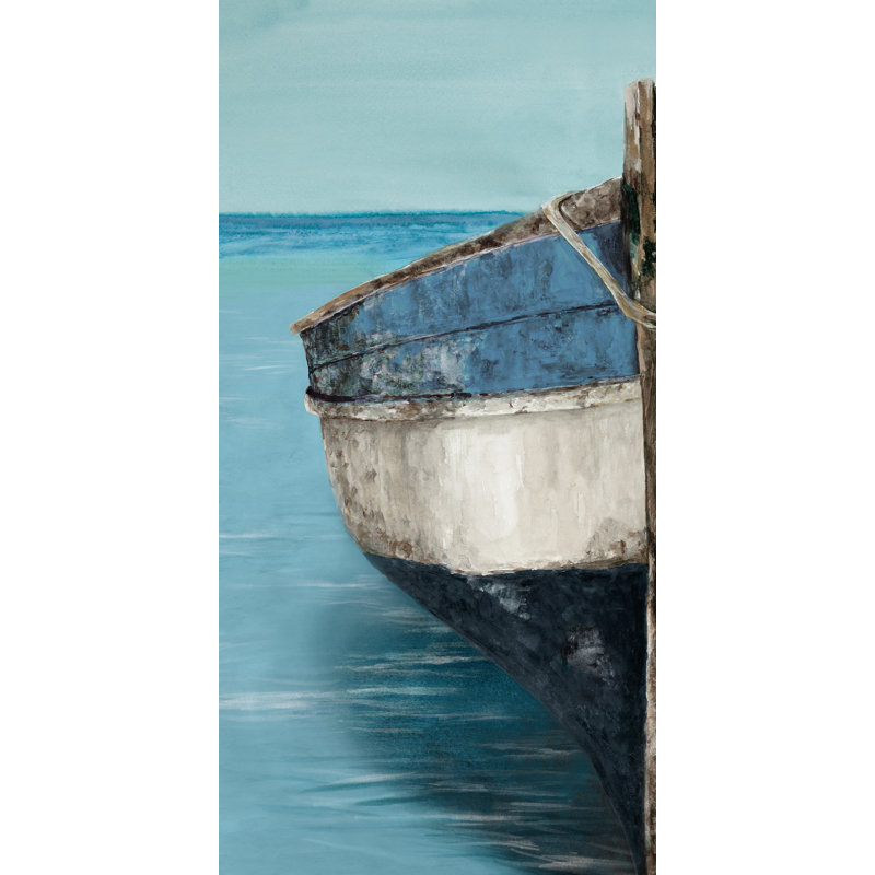 Mediterranean Boats IV Print by Barclay Butera, 60" H x 30" W x 1.5" D, Image Brush Gel