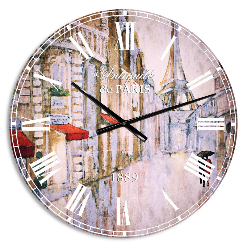 Horloge murale Swigart Love in Paris III, Petit