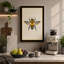Detailed Bee Study Botanical - Wrapped Canvas-1336757231-1336757224
