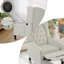 Fauteuil inclinable réglable à oreilles avec design capitonné | Table d'appoint pliable à chargement USB et peu encombrante USB-179473503