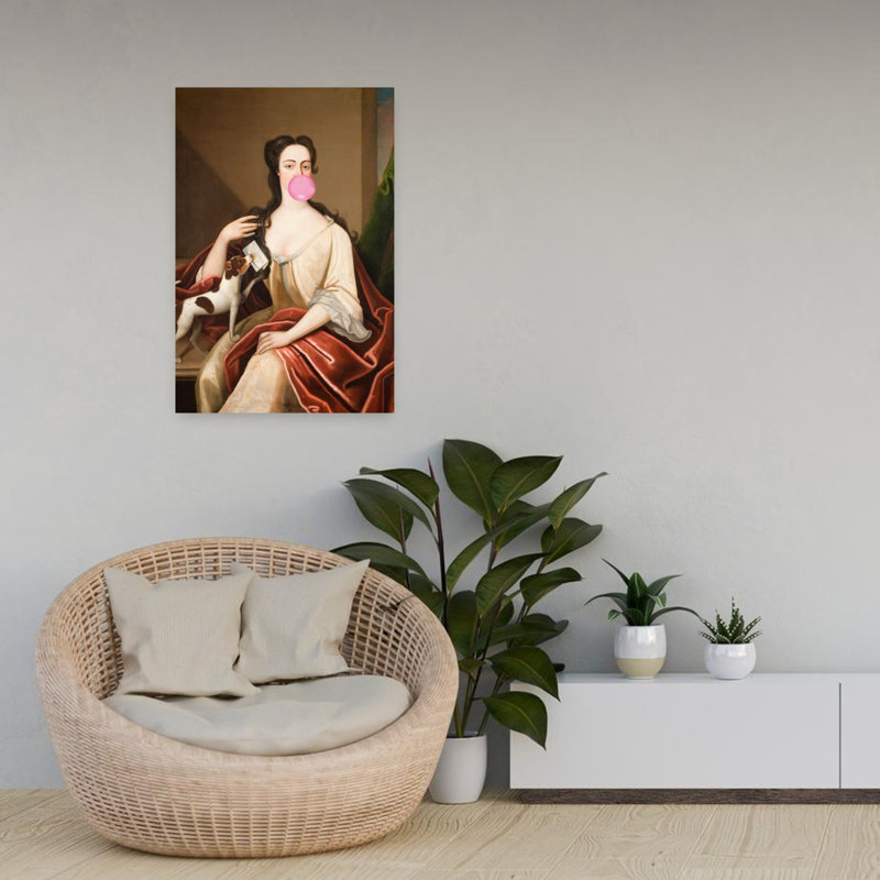 Art contemporain contemporain rétro, H 24 po x l 16 po