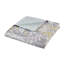 Housse de couette 5 pièces en coton gris - double / grand avec taie décorative brodée pour coussins à volants-119106296