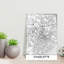 Charlotte City Map Retro Vintage Abstract City Wall Art Print 1 Piece Wrapped Canvas Wall Art-1070181857