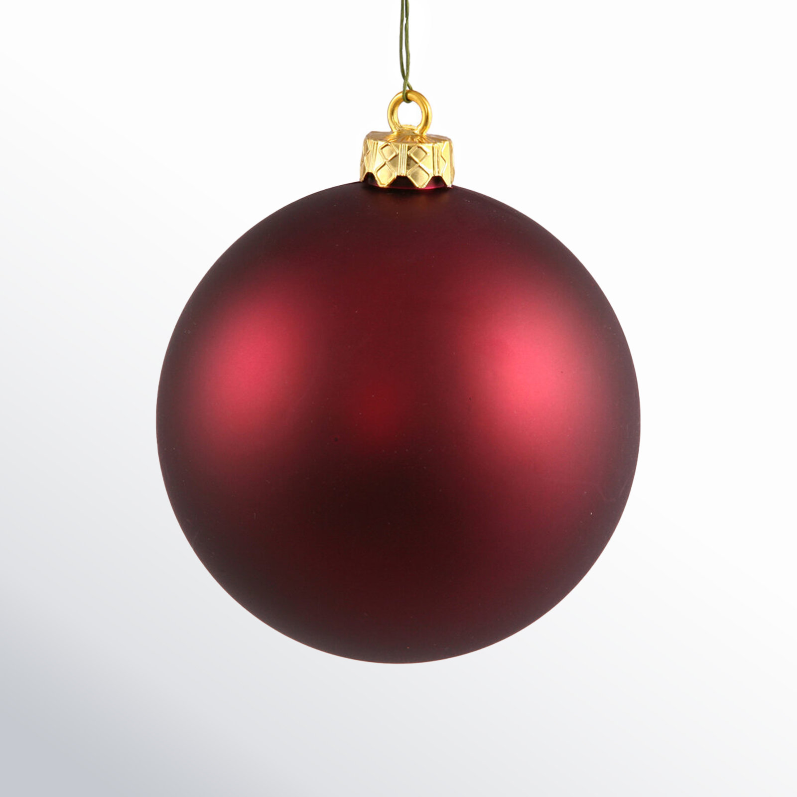 Shatterproof Bauble, 2.75", Wine Matte