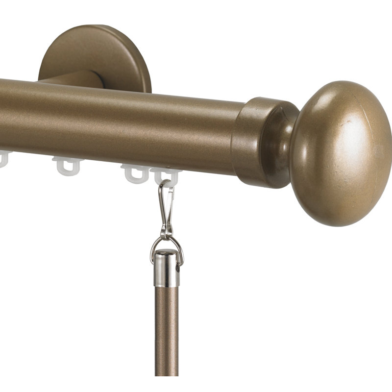 Tringle à rideaux simple 1,13 po Noelani, Champagne, H 2,3 po x l 60 po x P 3,5 po