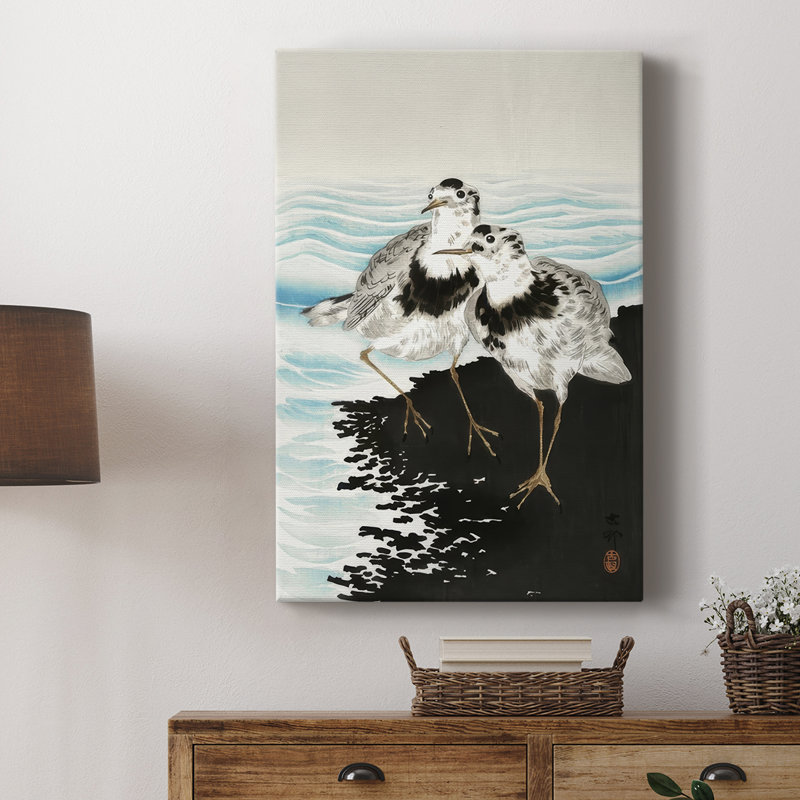 Koson Sandpipers II - Cavas enveloppés de galerie, H 27 po x l 18 po