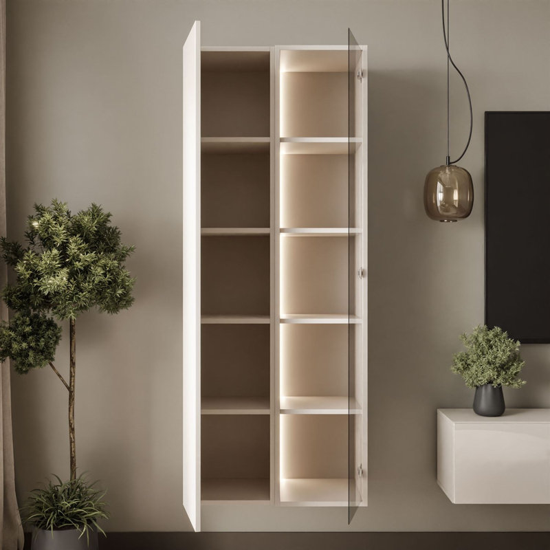 CARMEN wall-mounted display cabinet with LED lightin