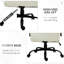 Chaise de bureau en lin blanc crème, capacité de poids de 500 lb, grande et haute, réglable, support de meuble pivotant, lin, rotatif