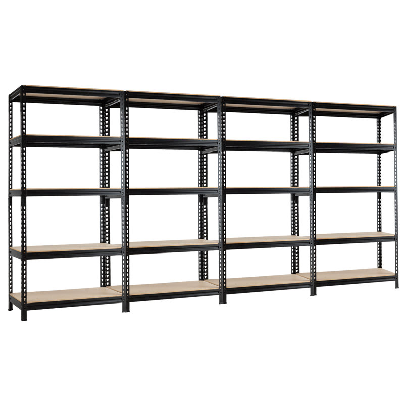 Étagères de rangement en métal à 5 niveaux H 73 po x l 36 po x P 18 po Carroll, Noir