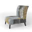 Fauteuil de chambre Gold Glamour Squares II