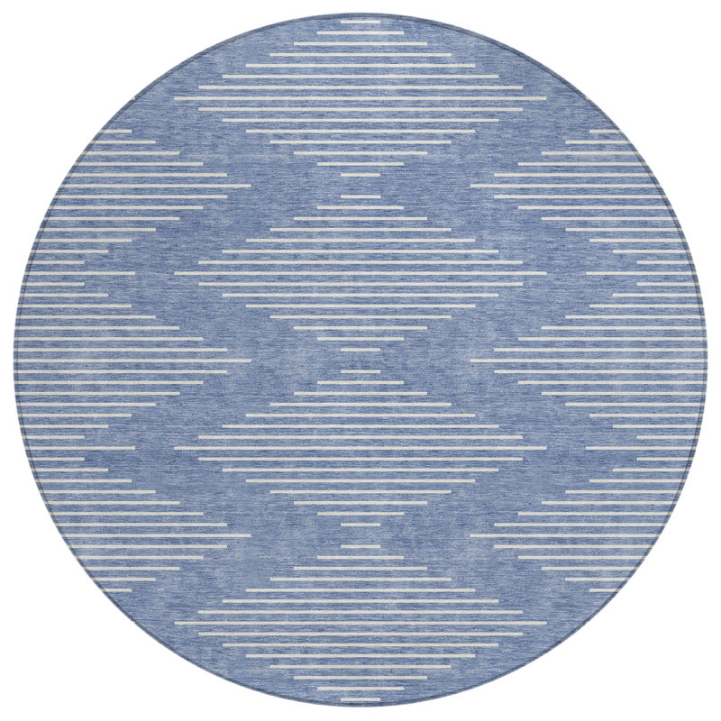 Velina Denim Washable Indoor-Outdoor Rug - , 3' x 5'