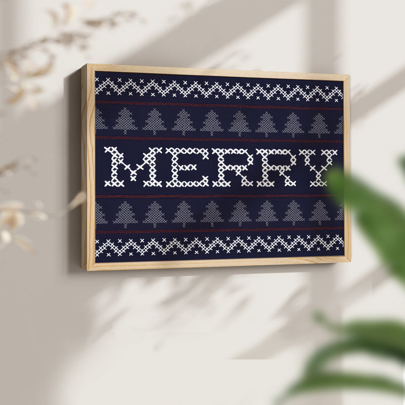 Pull Merry - imprimé encadré - réversible, Naturel, H 8 po x l 10 po