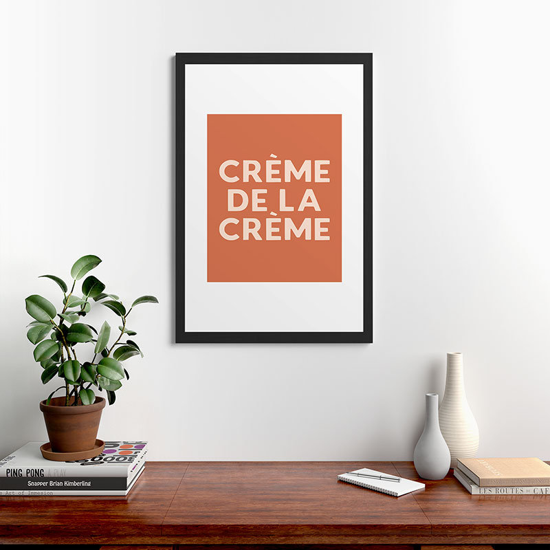 «Lyman Creative Co Crème de la crème», reproduction d'art rétro française encadrée, Noir, H 36 po x l 24 po