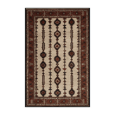 Machine Washable Persian Black Area Rug