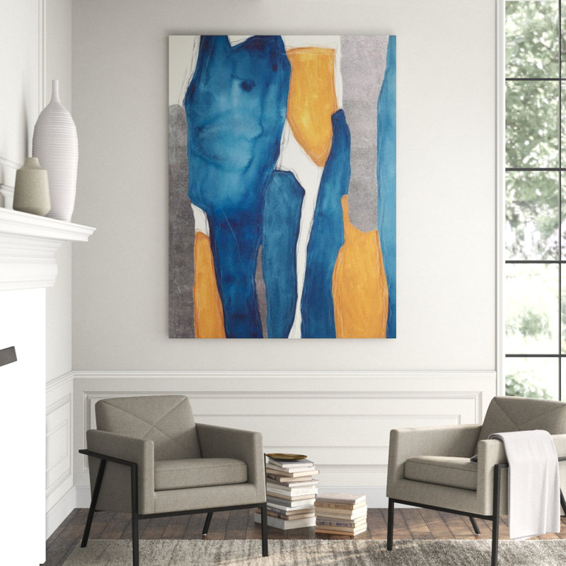 Silver Blocks I Painting by Barclay Butera, Gild Silver, 48" H x 36" W x 1.5" D