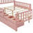 Wood Platform Bed with Guardrails on Both Sides and Two Storage Drawers-393769955-393769964
