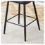 Ensemble de 2 tabourets de bar noirs modernes - Chaises à hauteur de comptoir en cuir synthétique avec pieds et repose-pieds en métal pour îlot de cuisine, salle à manger et bar personnel-1175338159-1175338158
