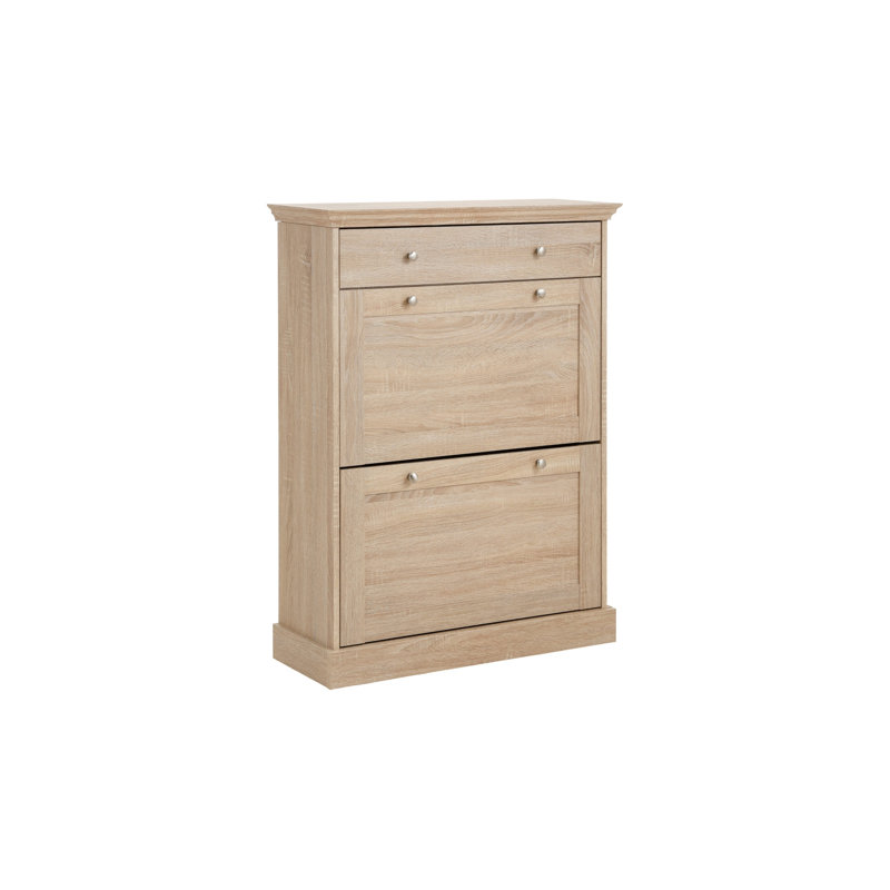 Bruce 12 Pair Shoe Storage Cabinet, Sonoma Oak