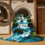  Washable Waterfalls Hawaiian Area Rug-308648103